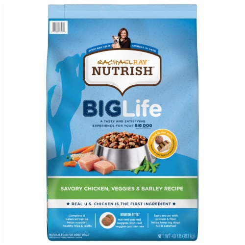 Rachael Ray Nutrish Big Life Savory Chicken Veggie & Barley Recipe Dry ...