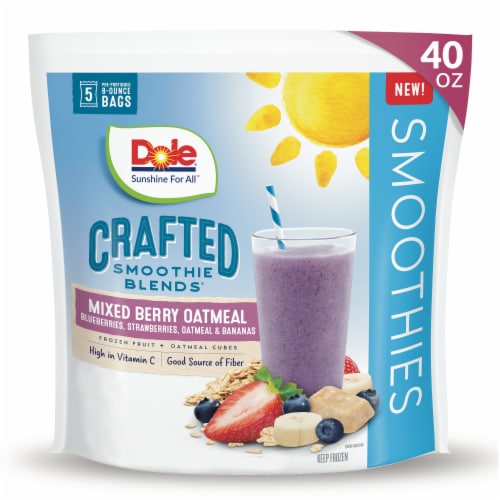 CRAFTED SMOOTHIE Mixed Berry Oatmeal Pre-Portioned Frozen Fruit Bags, 40 oz Kroger