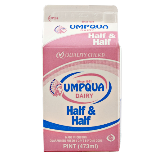 Umpqua Dairy Half & Half Cream Perspective: front