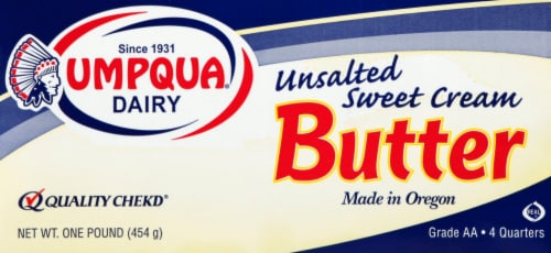 Umpqua Dairy Unsalted Sweet Cream Butter Sticks Perspective: front