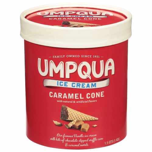 Umpqua Caramel Cone Ice Cream Tub Perspective: front