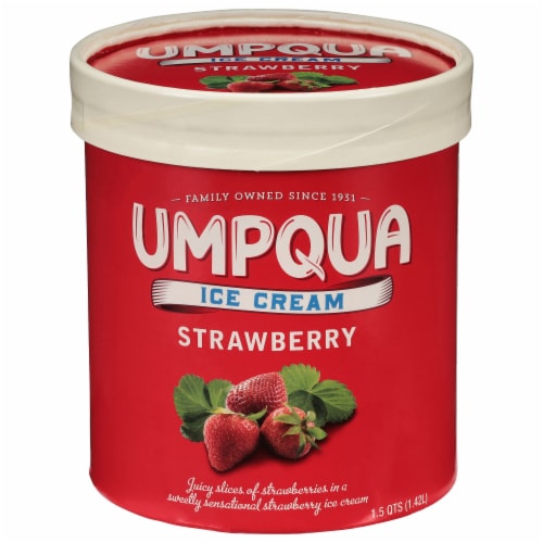 Umpqua Strawberry Ice Cream Tub Perspective: front