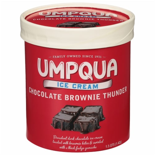 Umpqua Chocolate Brownie Thunder Ice Cream Tub Perspective: front