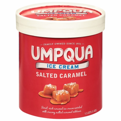 Umpqua Salted Caramel Ice Cream Tub Perspective: front