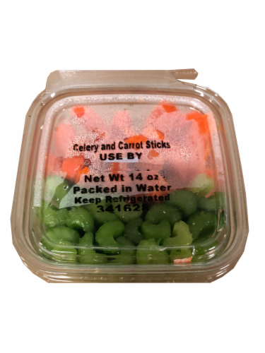 Celery and Carrot Sticks Perspective: front