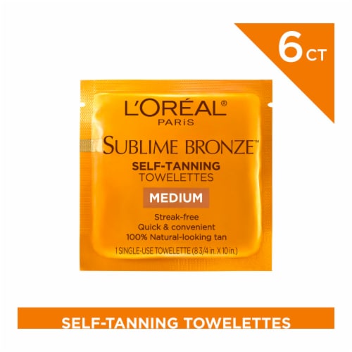 L'Oreal Paris Sublime Bronze Self-Tanning Towelettes Perspective: front