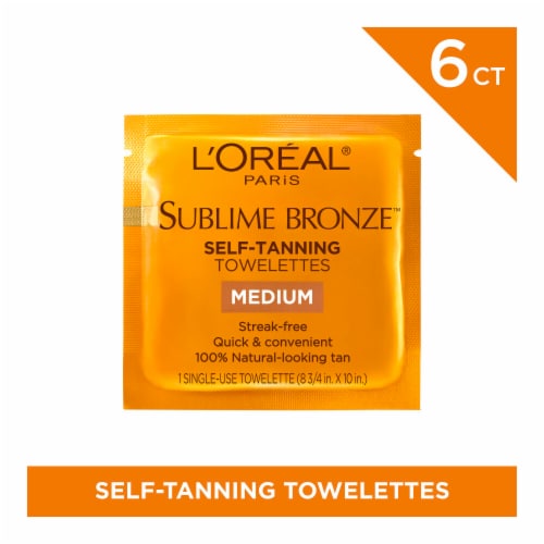 L'Oreal Paris Sublime Bronze Self-Tanning Towelettes with Vitamin E Perspective: front