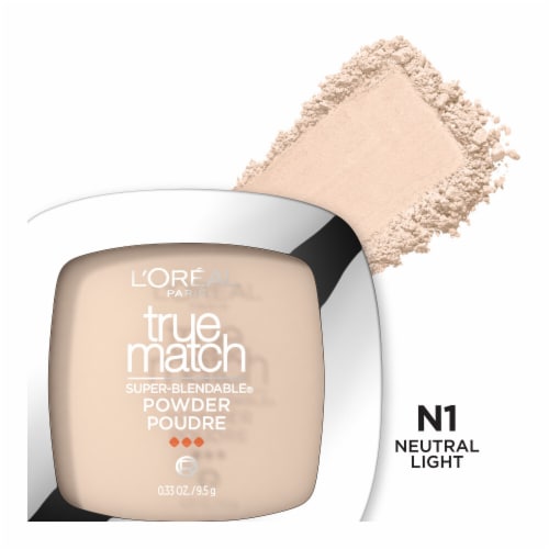 L'Oreal Paris True Match Soft Ivory Super-Blendable Oil Free Makeup Powder Perspective: front