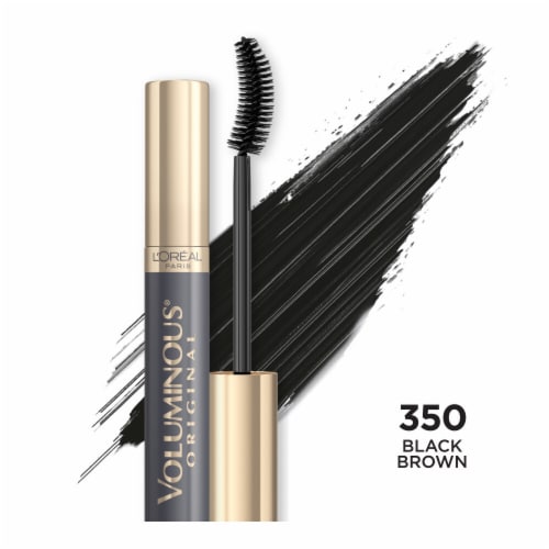L'Oreal Paris Voluminous Mascara Curved Brush 350 Black Brown Perspective: front