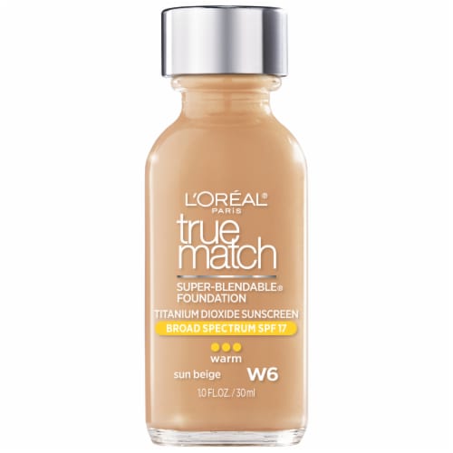 L'Oreal Paris® True Match W6 Warm Sun Beige Super-Blendable® SPF 17 Liquid  Foundation, 1 fl oz - Gerbes Super Markets