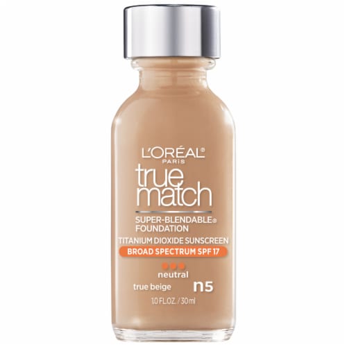 L'Oreal® Paris True™ Match Super Blendable N5 True Beige Liquid Foundation Perspective: front