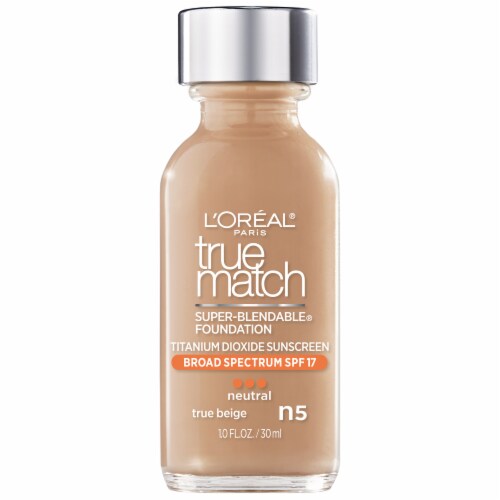 L'Oreal® Paris True™ Match Super Blendable N5 True Beige Liquid Foundation Perspective: front