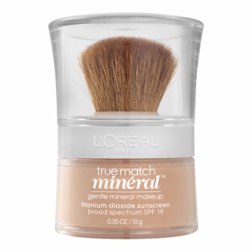 L'Oreal Paris True Match Soft Ivory Loose Powder Mineral Foundation Makeup Perspective: front