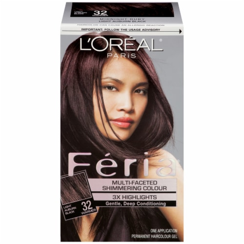 L'Oreal Feria Hair Color Midnight Ruby Light Auburn Black 32, 1 Kit - Pick  'n Save