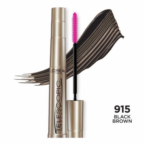 L'Oreal Paris Telescopic Mascara Washable Intense Lengthening 915 Black  Brown, 0.27 fl oz - Pay Less Super Markets