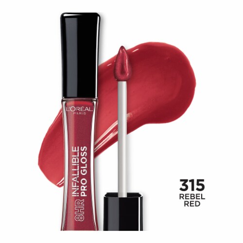 L'Oreal Paris Infallible 8 HR Pro Lip Gloss 315 Rebel Red Perspective: front
