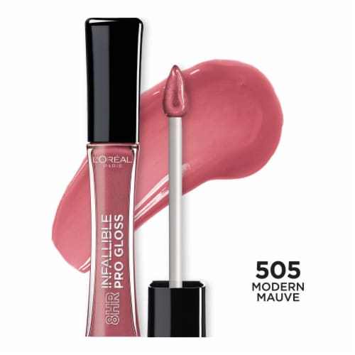 L'Oreal Paris Infallible 505 Modern Mauve 8 HR Pro Lip Gloss Perspective: front