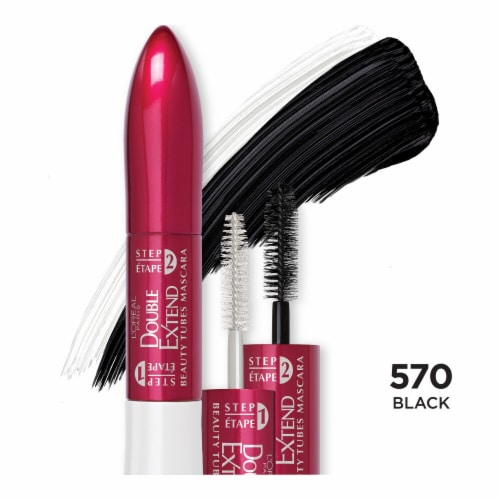 L'Oreal Paris Double Extend Black Beauty Tubes Lash Lengthening Mascara Perspective: front