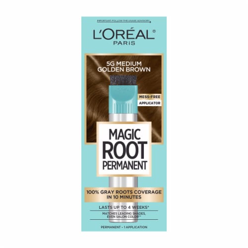 L'Oreal Paris Magic Root Rescue Root Coloring Kit Permanent 5G Medium Golden Brown Perspective: front