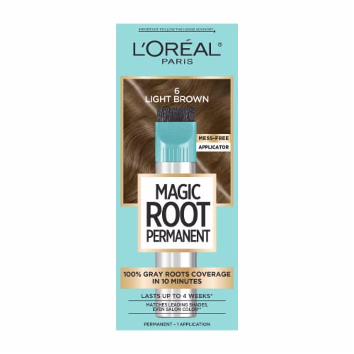 L'Oreal Paris Magic Root Rescue 6 Light Brown Root Hair Coloring Kit Perspective: front
