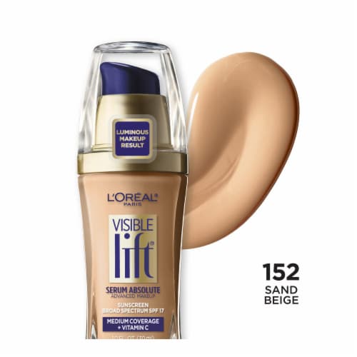 L'Oreal Paris Visible Lift Sand Beige Serum Absolute Foundation Perspective: front