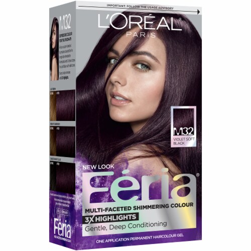 Kroger L Oreal Feria Shimmering Violet Soft Black M32 Hair Color