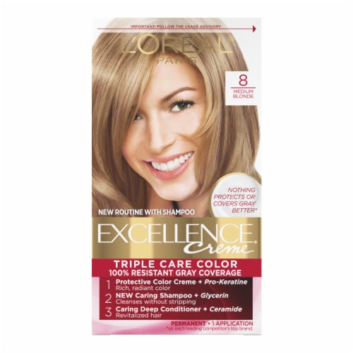 Kroger L Oreal Paris Excellence Creme Triple Protection Medium