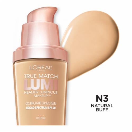 L'Oreal Paris True Match Lumi Foundation N3 Natural Buff Perspective: front