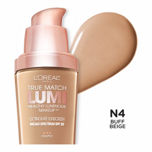 L'Oreal Paris True Match Lumi Foundation N4 Buff Beige Perspective: front