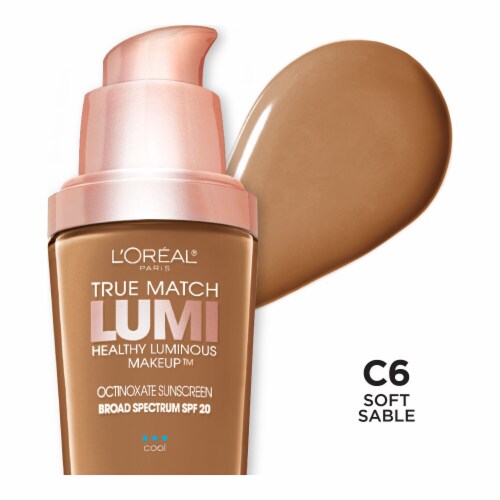 L'Oreal Paris True Match Lumi Foundation C6 Soft Sable Perspective: front