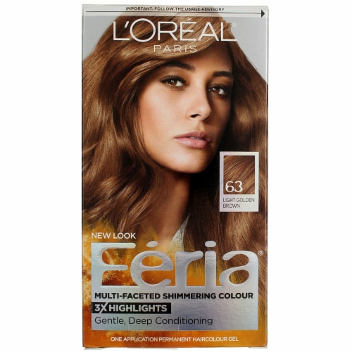 L'Oreal Paris Feria 63 Light Golden Brown Hair Color, 1 ct - Harris Teeter