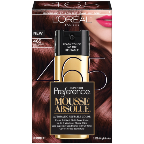 L'Oreal Paris Superior Preference Mousse Absolue Dark Auburn Brown  Permanent Hair Color, 1 ct - Dillons Food Stores