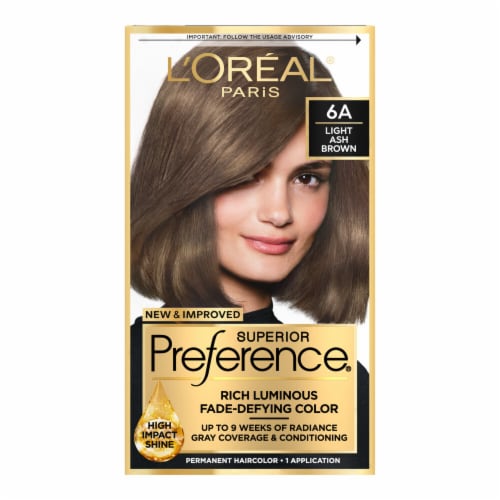 L'Oreal Paris Superior Preference Permanent Hair Color 6A Light Ash Brown Perspective: front