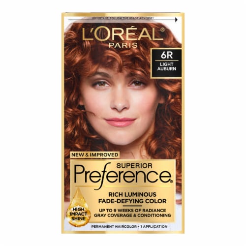 Kroger L Oreal Paris Superior Preference 6r Light Auburn Warmer Hair Color 1 Ct