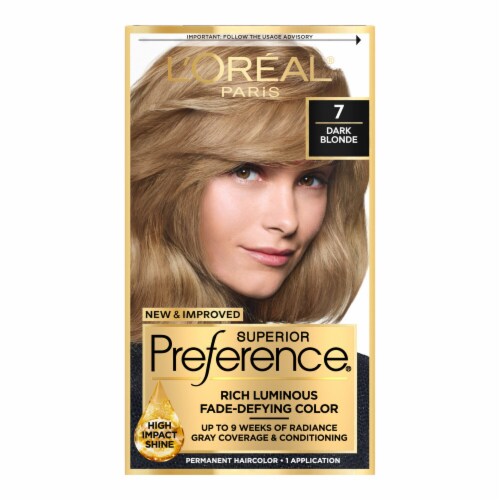 L'Oreal Paris Superior Preference Permanent Hair Color 7 Dark Blonde Perspective: front