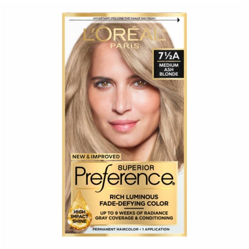 L Oreal Paris Superior Preference 7 5a Medium Ash Blonde Cooler Hair Color 1 Ct Pick N Save