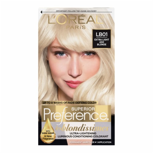 L'Oreal Paris Preference Les Blondissimes Permanent Hair Color LB01 Extra Light Ash Blonde Perspective: front