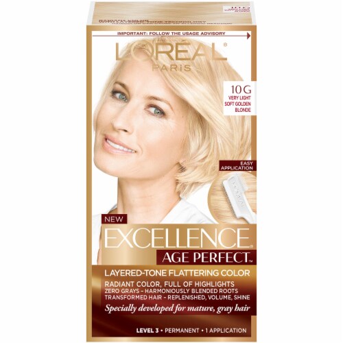 L'Oreal Excellence Age Perfect 10G Soft Golden Blonde Hair Color Kit, 1 ct  - Kroger