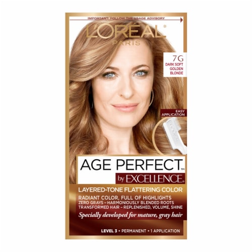 L'Oreal Paris Age Perfect 7G Dark Natural Golden Blonde Permanent Hair Color,   ct - Baker's