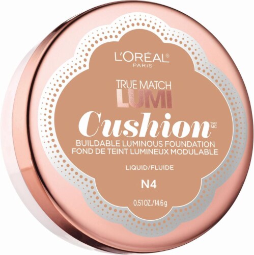 L'Oreal Paris True Match Lumi Cushion N4 Buff Beige Liquid Foundation Perspective: front