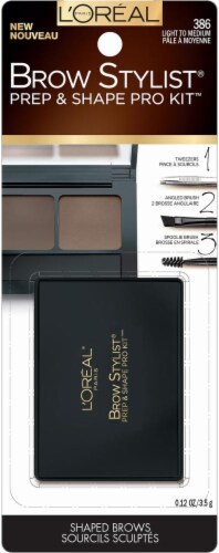 L'Oreal Paris Brow Stylist 386 Light To Medium Prep & Shape Pro Kit Perspective: front