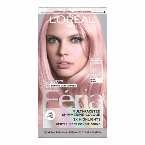 L'Oreal Paris Feria P2 Rosy Blush Smokey Pink Pastels Hair Color,  ct -  Baker's