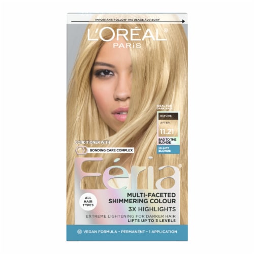 L'Oreal Paris Feria Rebel Chic  Ultra Pearl Blonde Permanent Hair Color,  1 ct - Kroger