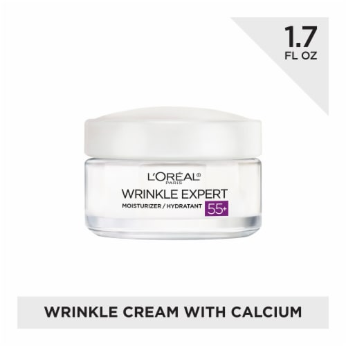L'Oreal Paris Wrinkle Expert 55+ Face Moisturizer Anti-Aging formulated with Calcium Perspective: front