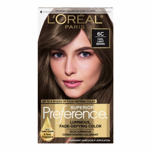 L'Oreal Paris Superior Preference 6C Cool Light Brown Hair Color, 1 ct ...