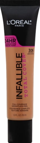 L'Oreal Paris Infallible Total Cover 306 Buff Beige Foundation Perspective: front