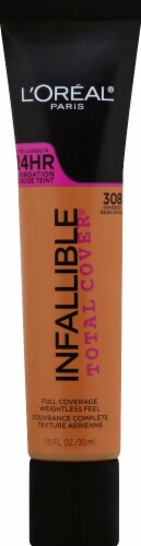 L'Oreal Paris Infallible Total Cover 308 Sun Beige Foundation Perspective: front