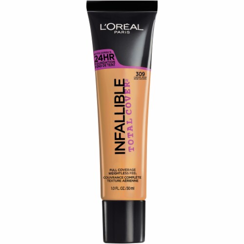 L'Oreal Paris Infallible Total Cover 309 Caramel Beige Foundation Perspective: front
