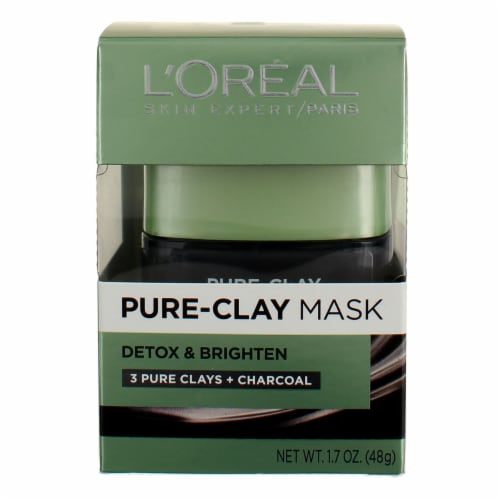 L'Oreal Paris Skin Expert Detox And Brighten Pure Clay Face Mask, 1.7 oz Perspective: front