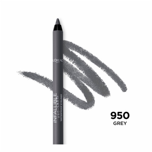 L'Oreal Paris Infallible Pro-Last Grey 950 Waterproof Pencil Eyeliner Perspective: front